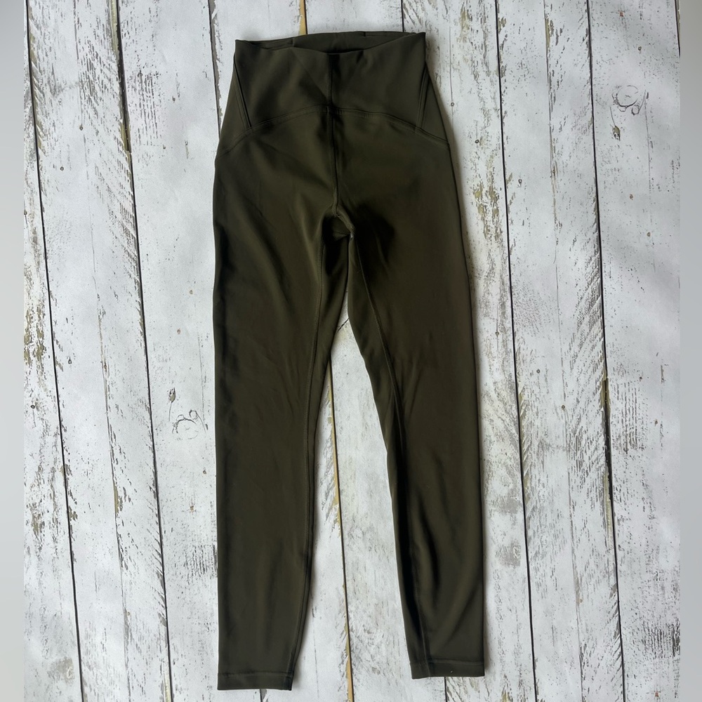Lululemon Green High Waist Leggings size 2 olive green